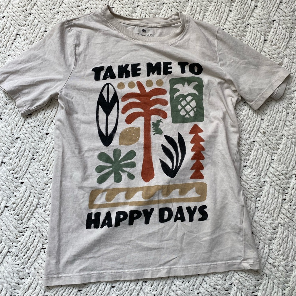H&M Cotton Graphic T-shirt Kids Size 8/10